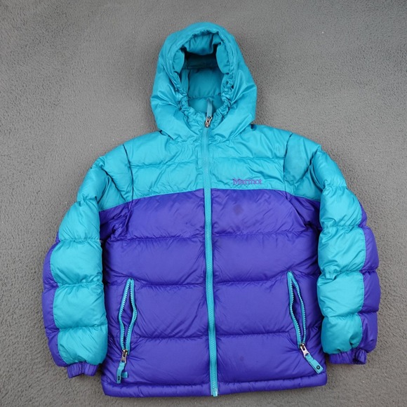 Marmot Teal and Purple Puffer Jacket - Picture 1 of 16